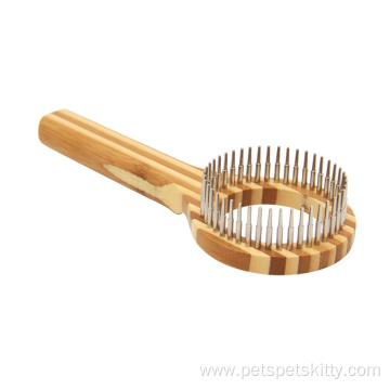 Luxury Bamboo Wooden Handle Pet Cat Hair Comb